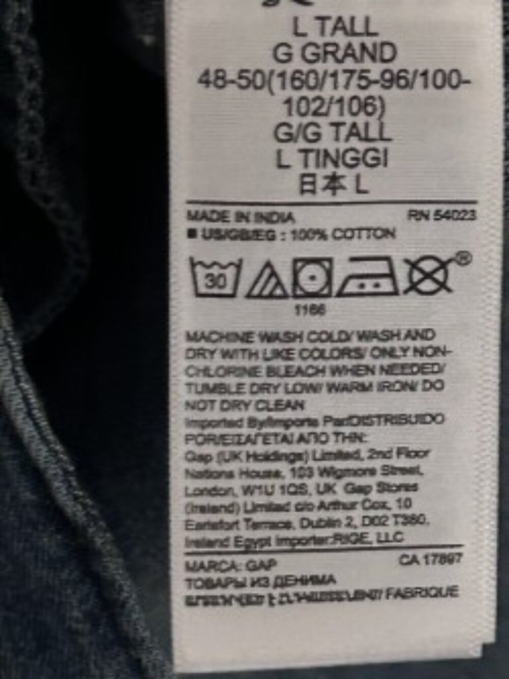 NWT Gap Denim Utility dress Large Tall - Picture 4 of 6